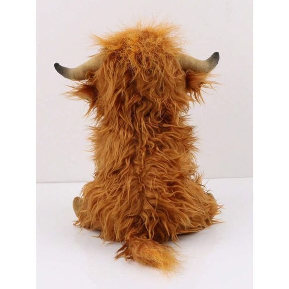 Western Brown Highland Cow Plush Stuffed Figure Decor Adults Kids Toy New - Picture 3 of 4